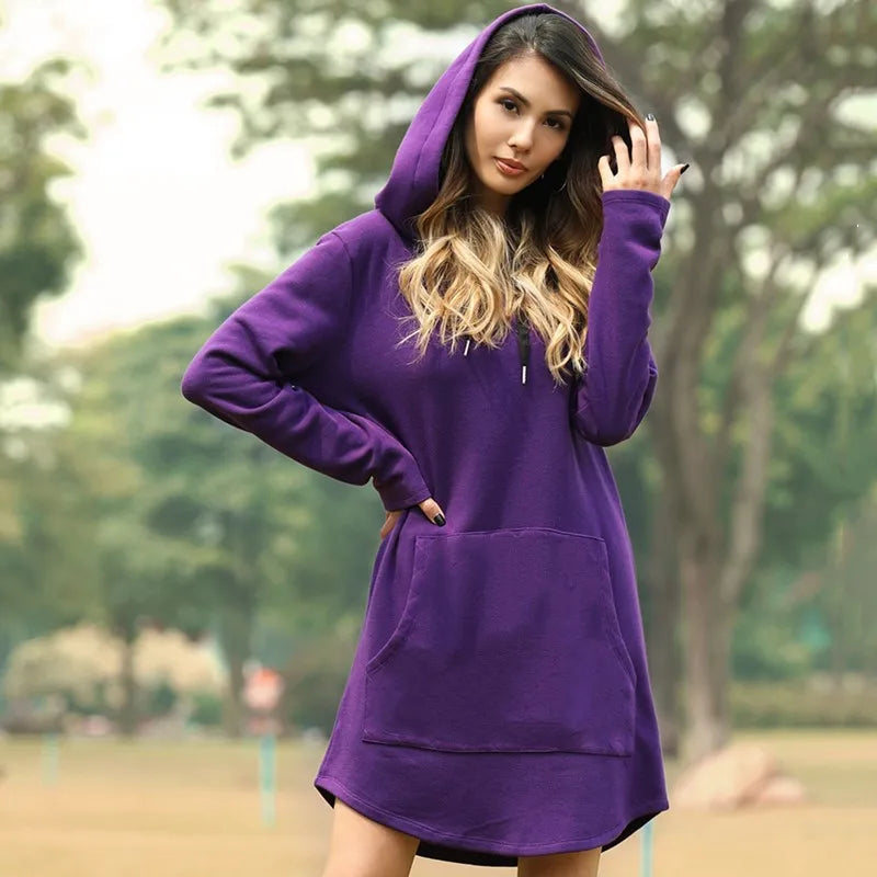 Oversized Pullover Hoodie Body Dress