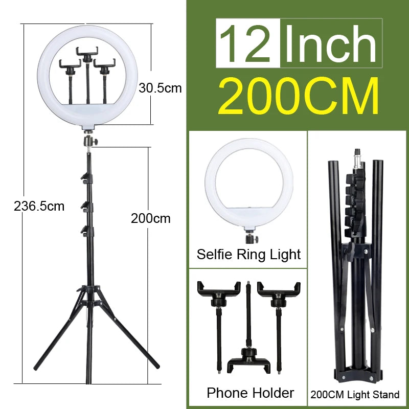 Light Ring LED Selfie Stand Tripod